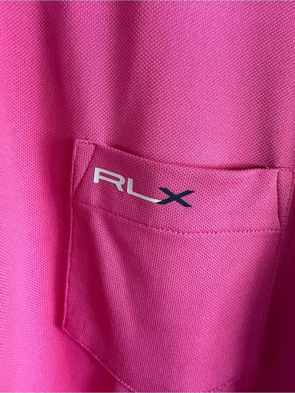 Ralph Lauren RLX Pink Performance Polo with Chest Pocket Size XXL